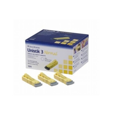 Lanzetten UNISTIK 3 Normal Einmalstechhilfe